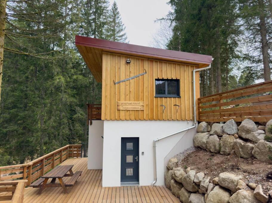Le Refuge Perche Du Saut De La Bourrique Spa, Terrain Cloture Gérardmer Exteriér fotografie
